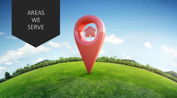 mock up of a map marker on a green hill