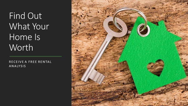 Find out what your property is worth.  Get a free rental analysis