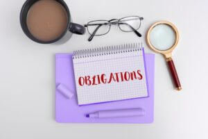 Obligations text in a Notebook